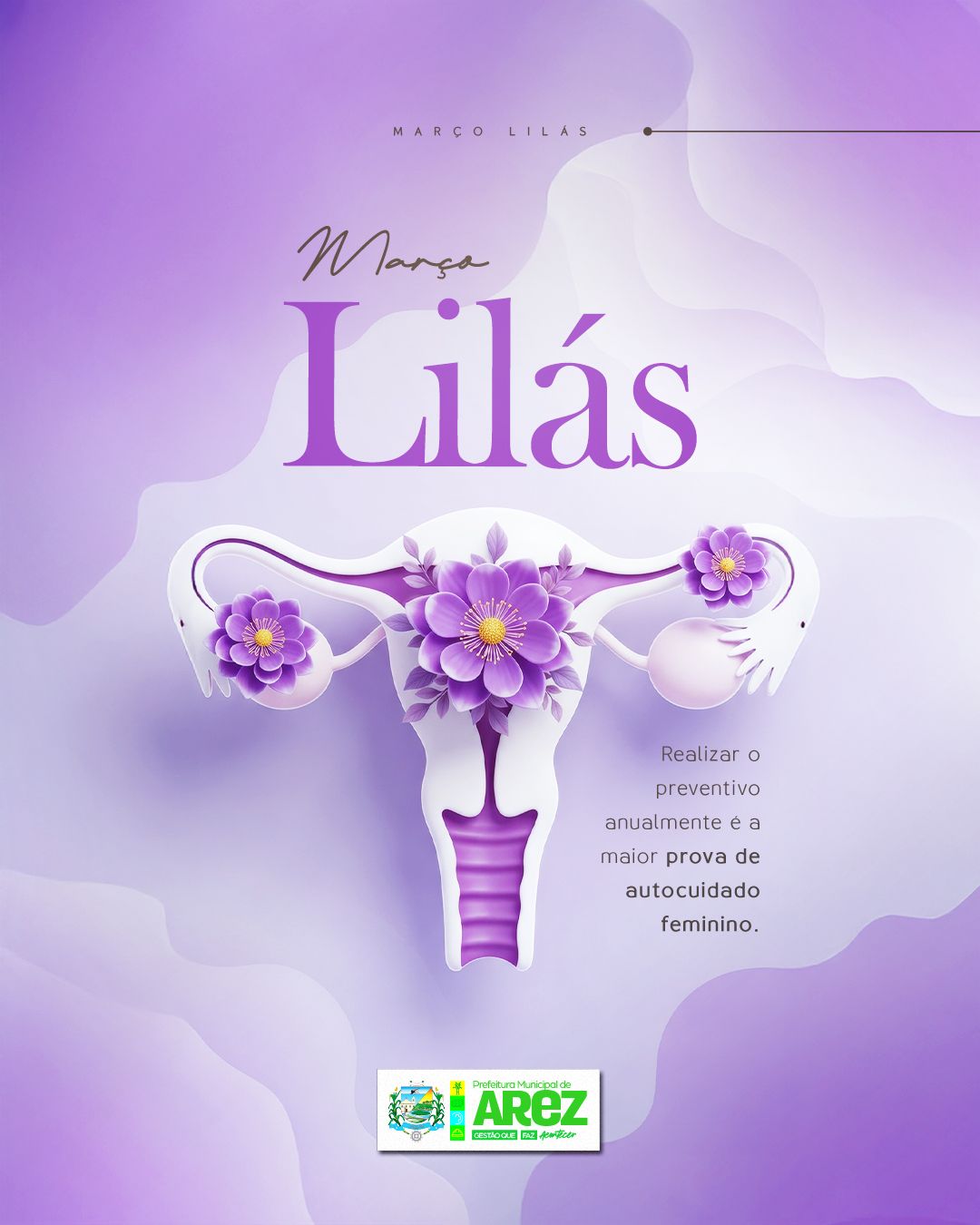  Março Lilás: mês de conscientização e cuidado com a saúde da mulher