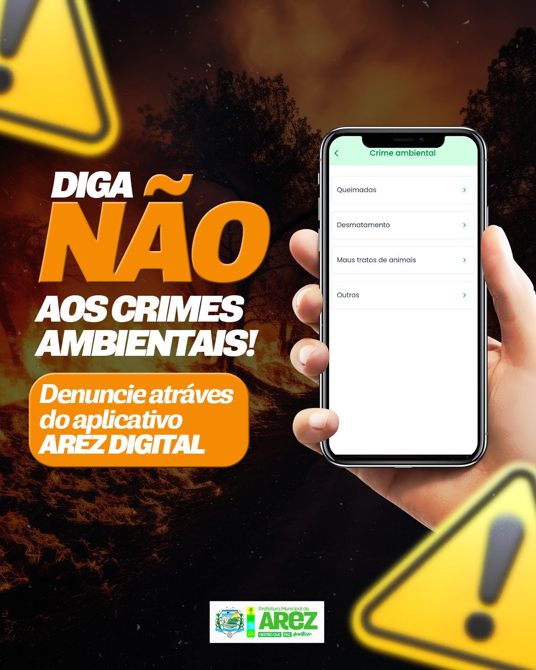 O Arez Digital é um importante canal para você colaborar com a cidade