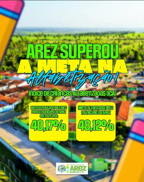 A EDUCAÇÃO DE AREZ TÁ ON! 😎 ✅