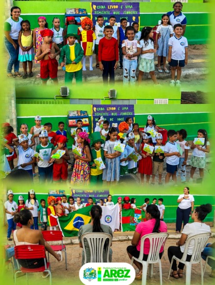 Abertura do projeto de leitura na Escola Municipal do Campo Djalma Aranha Marinho.