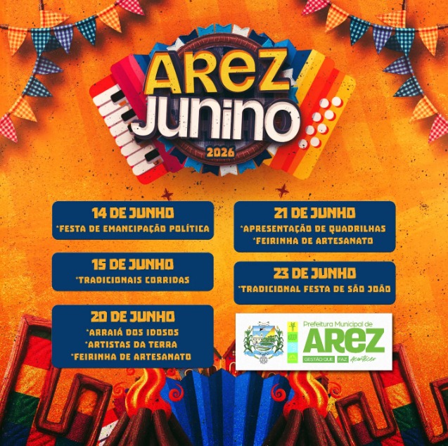 O Arez Junino 2026 vem aí!