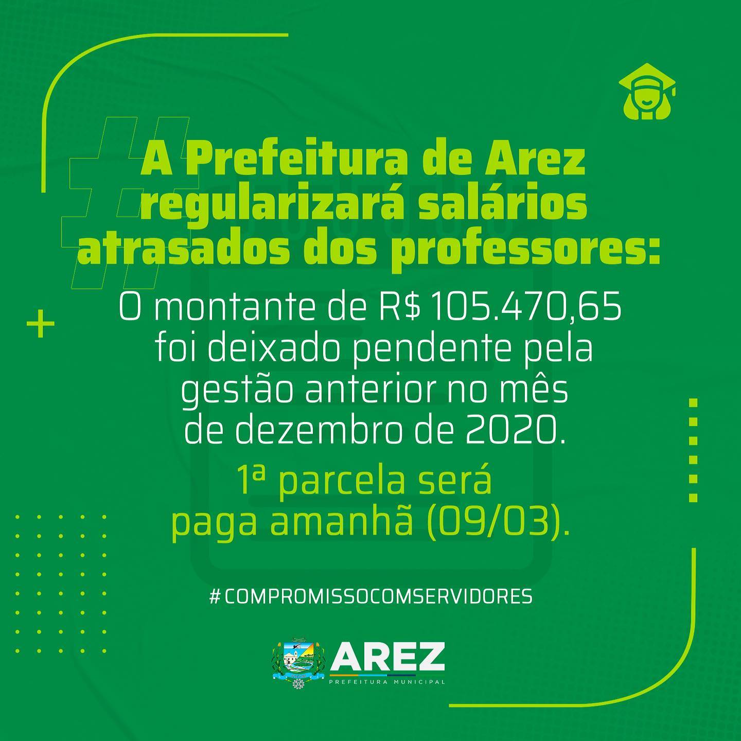 Leia mais sobre o artigo Prefeitura regulariza a situação dos professores que não receberam seus proventos no mês de Dezembro de 2020.