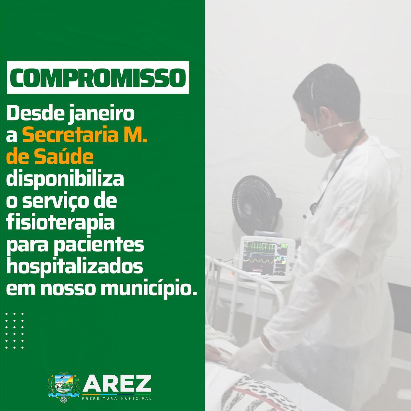 Leia mais sobre o artigo Desde meados de janeiro, a Secretaria Municipal de Saúde disponibiliza o serviço de fisioterapia em pacientes hospitalizados no nosso município.