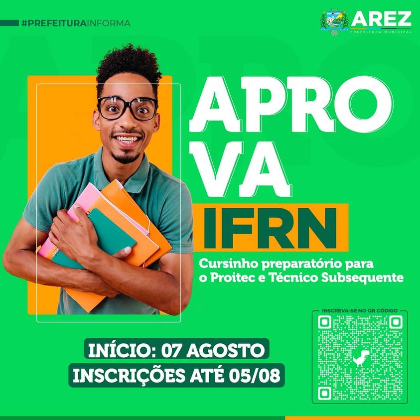 Leia mais sobre o artigo A Prefeitura de Arez iniciará o cursinho “aprova IFRN”, com aulões gratuitos.