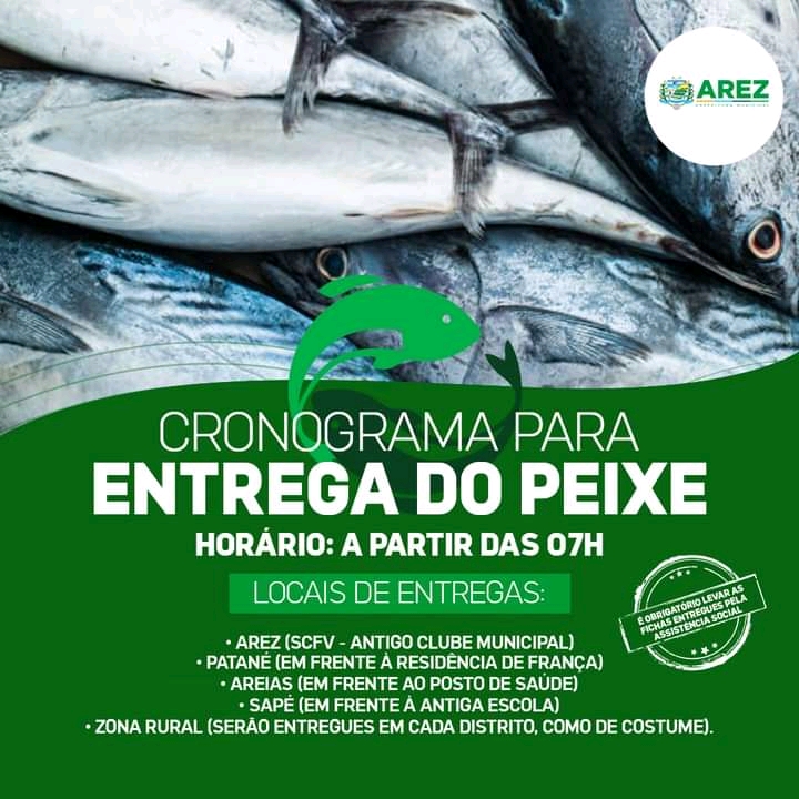 Leia mais sobre o artigo Distribuições dos peixes da semana acontecerão nesta quinta-feira (14/04)