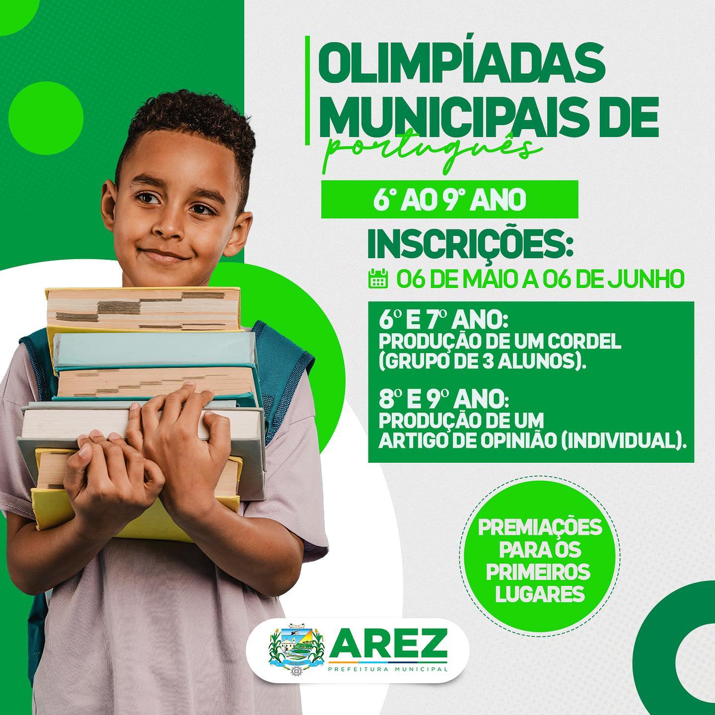 Leia mais sobre o artigo Prefeitura de Arez, através da Secretaria Municipal de Educação, lança a 1ª Olimpíada Municipal de Língua Portuguesa.