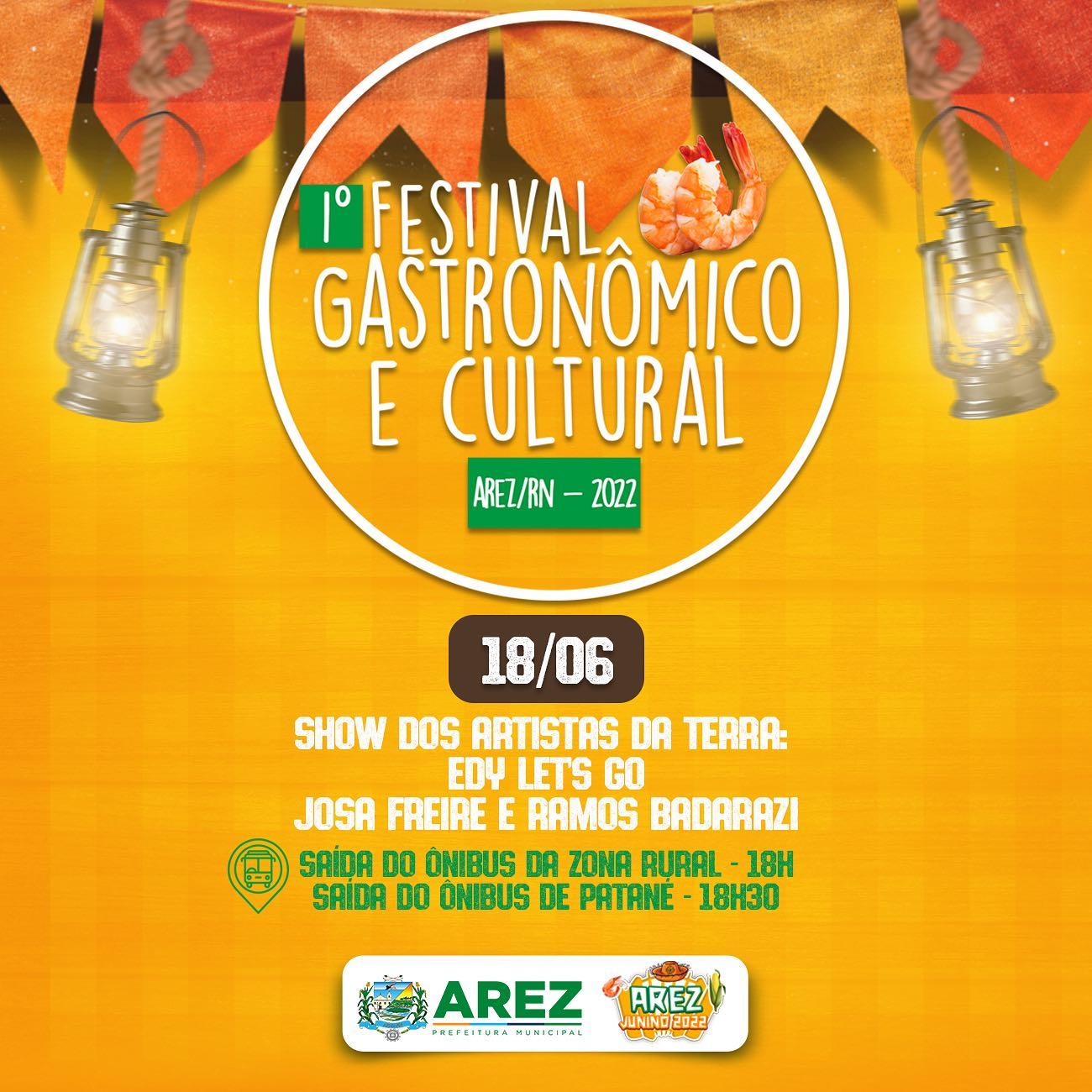 Leia mais sobre o artigo No dia 18 de junho, Aconteceu o nosso primeiro dia de Festival Gastronômico e Cultural de Arez!