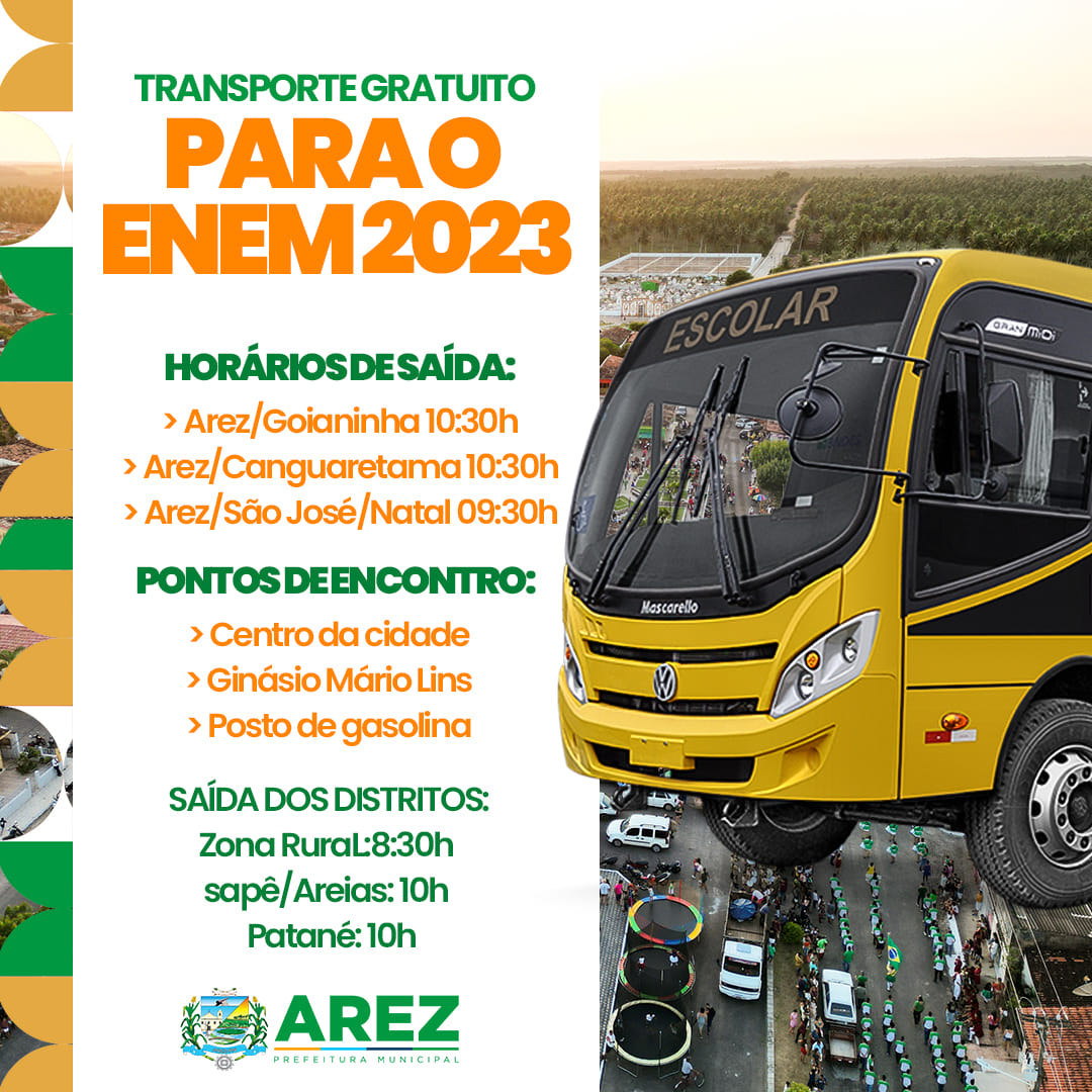 ENEM: Ônibus com rotas especiais em Conquista