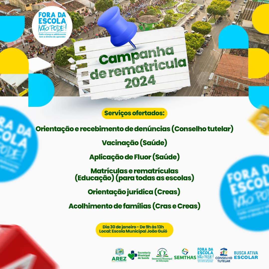 Leia mais sobre o artigo Prezada família, Iniciamos um importante momento ao abrirmos nossa campanha de rematrículas e matrículas 2024.