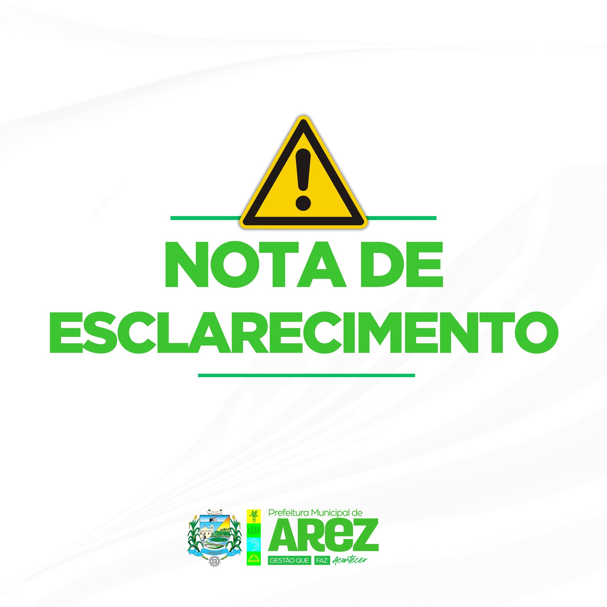 Leia mais sobre o artigo NOTA DE ESCLARECIMNETO!