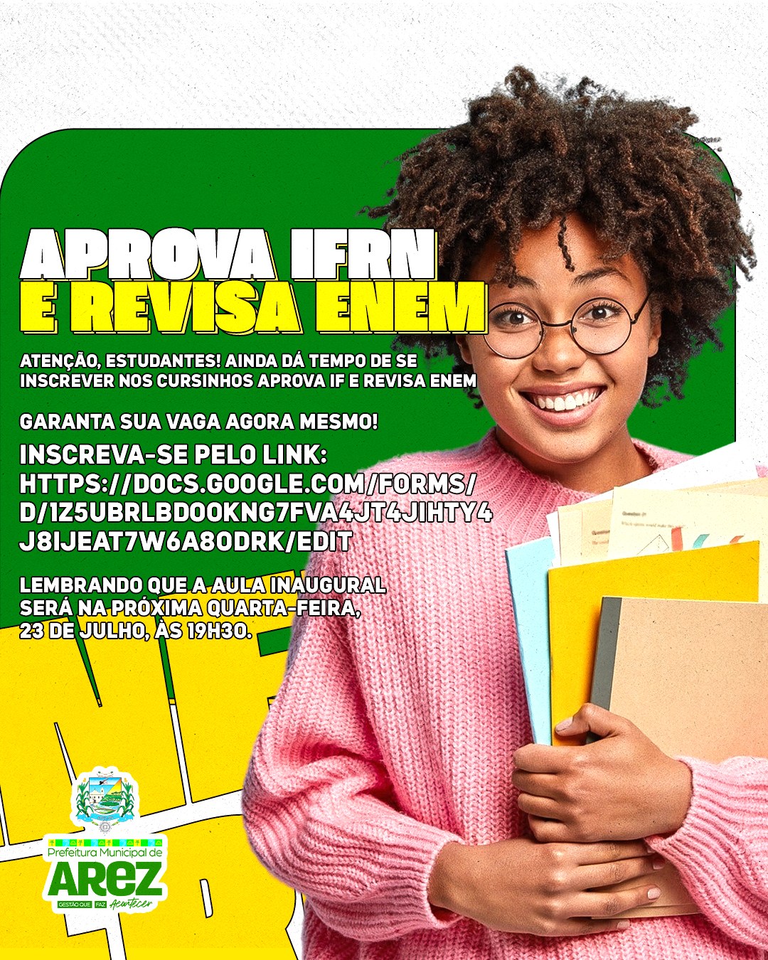 Leia mais sobre o artigo Atenção, estudantes! Ainda dá tempo de se inscrever nos cursinhos Aprova IF e Revisa ENEM!